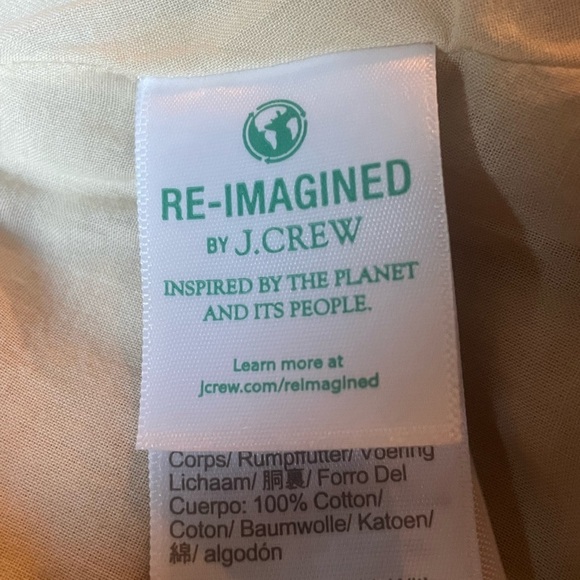 J.Crew Classic Cream Button-Down linen/cotton Skirt size 0 - Picture 7 of 9